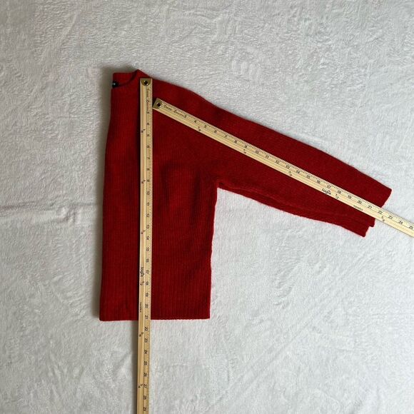 Whistles Women’s Wool Blend Ribbed Sweater Size XS Red Preppy Academia Classic - Picture 5 of 7